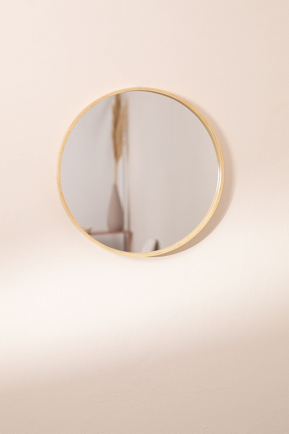 Round Wooden Wall Mirror Yiro , gallery image 1