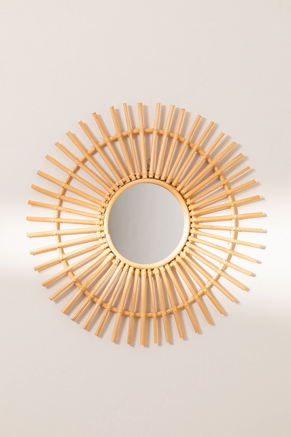 Rattan Round Wall Mirror Ø60 cm Beku, gallery image 2