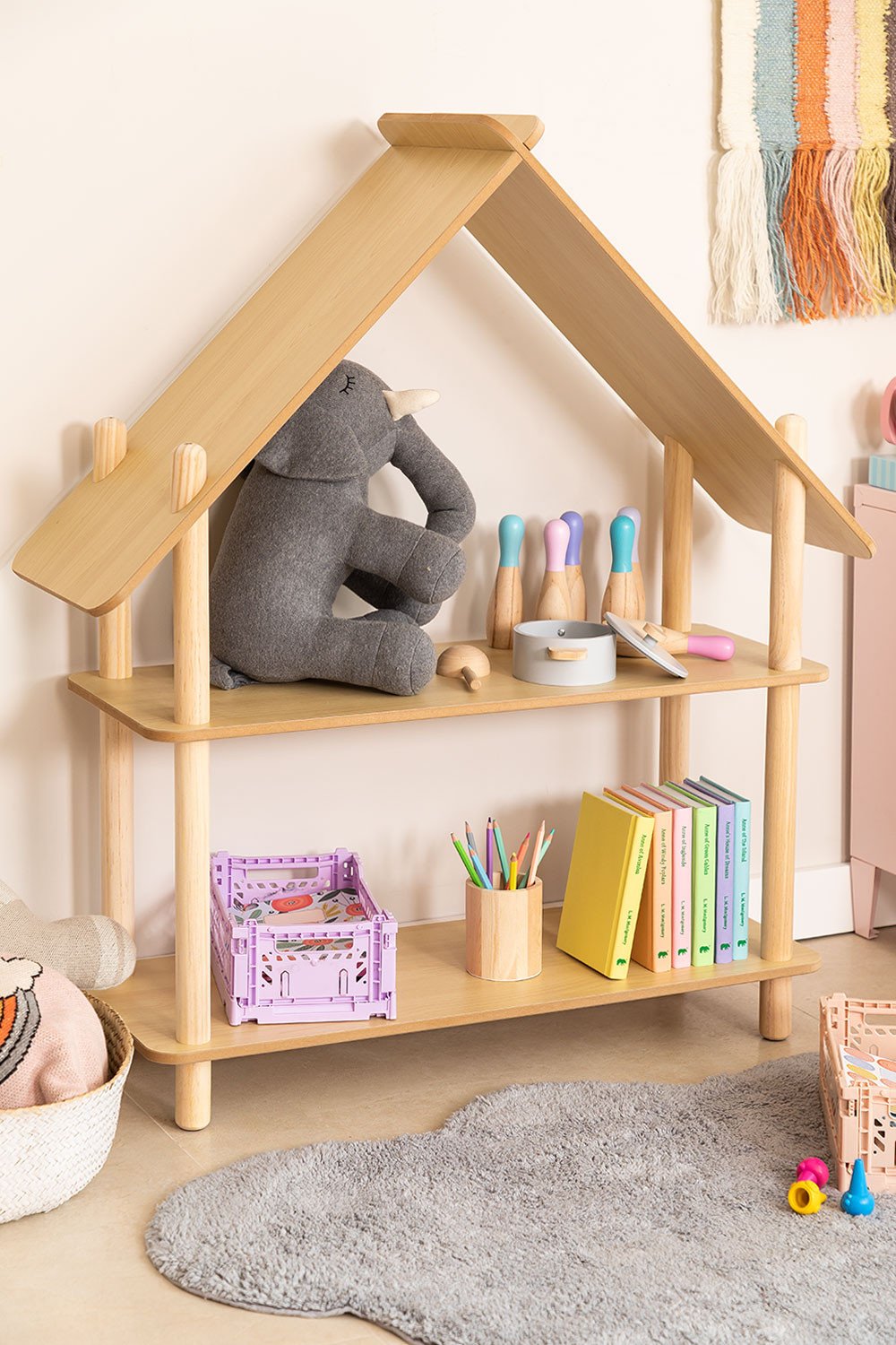 Shelf with 2 Wooden Shelves Zita Kids , gallery image 1