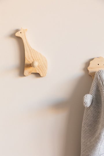  Kids Wooden Wall Coat Rack Jiraf