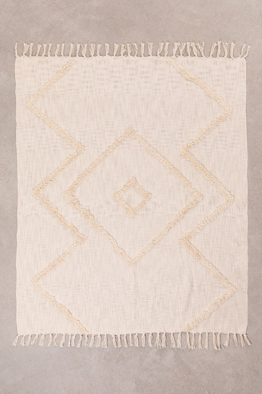 Cotton Plaid Blanket  Neutral , gallery image 1
