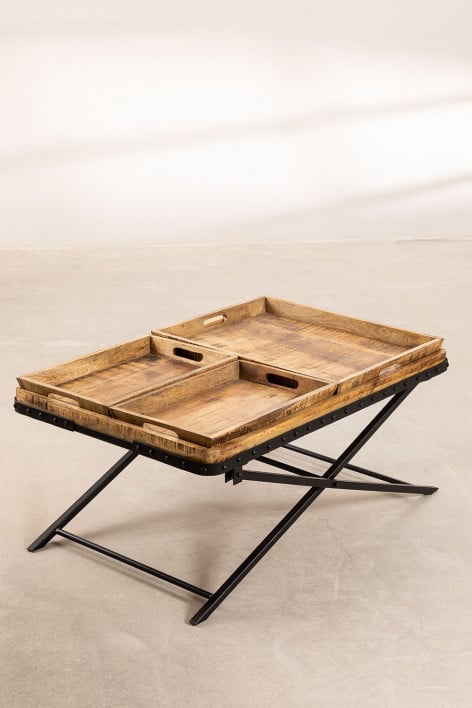 Coffee Table with Removable Trays (104 x 66.5 cm) Lohmi