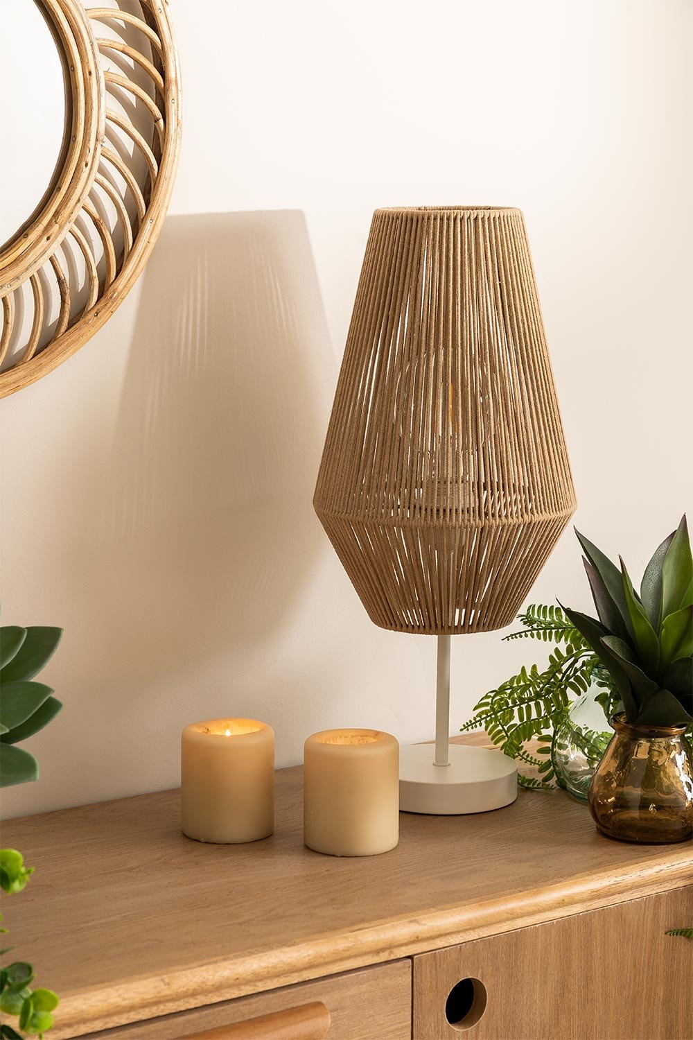 Nylon Rope Table Lamp Uillo , gallery image 1
