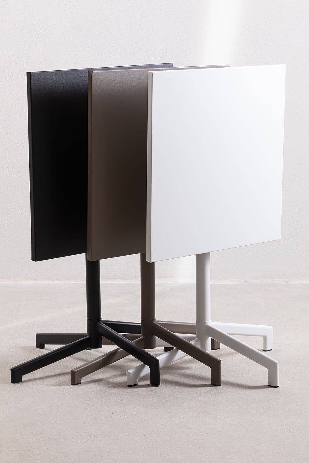 Table de Bar Pliante et Convertible en 2 Hauteurs en Acier (60x60 cm) Dely  - SKLUM