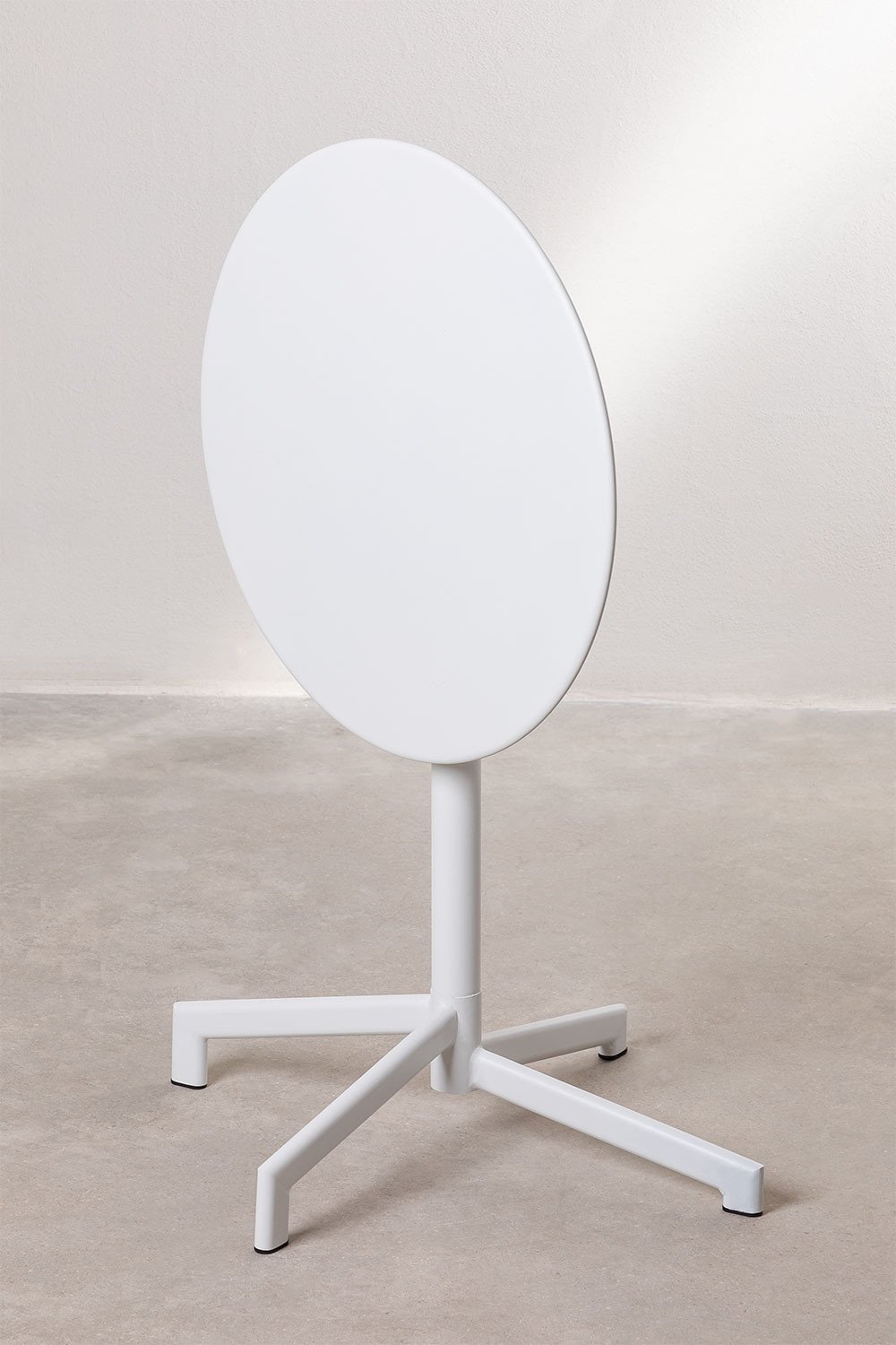 Round bar table Ø60 cm foldable and convertible into 2 heights in steel Dely, gallery image 6