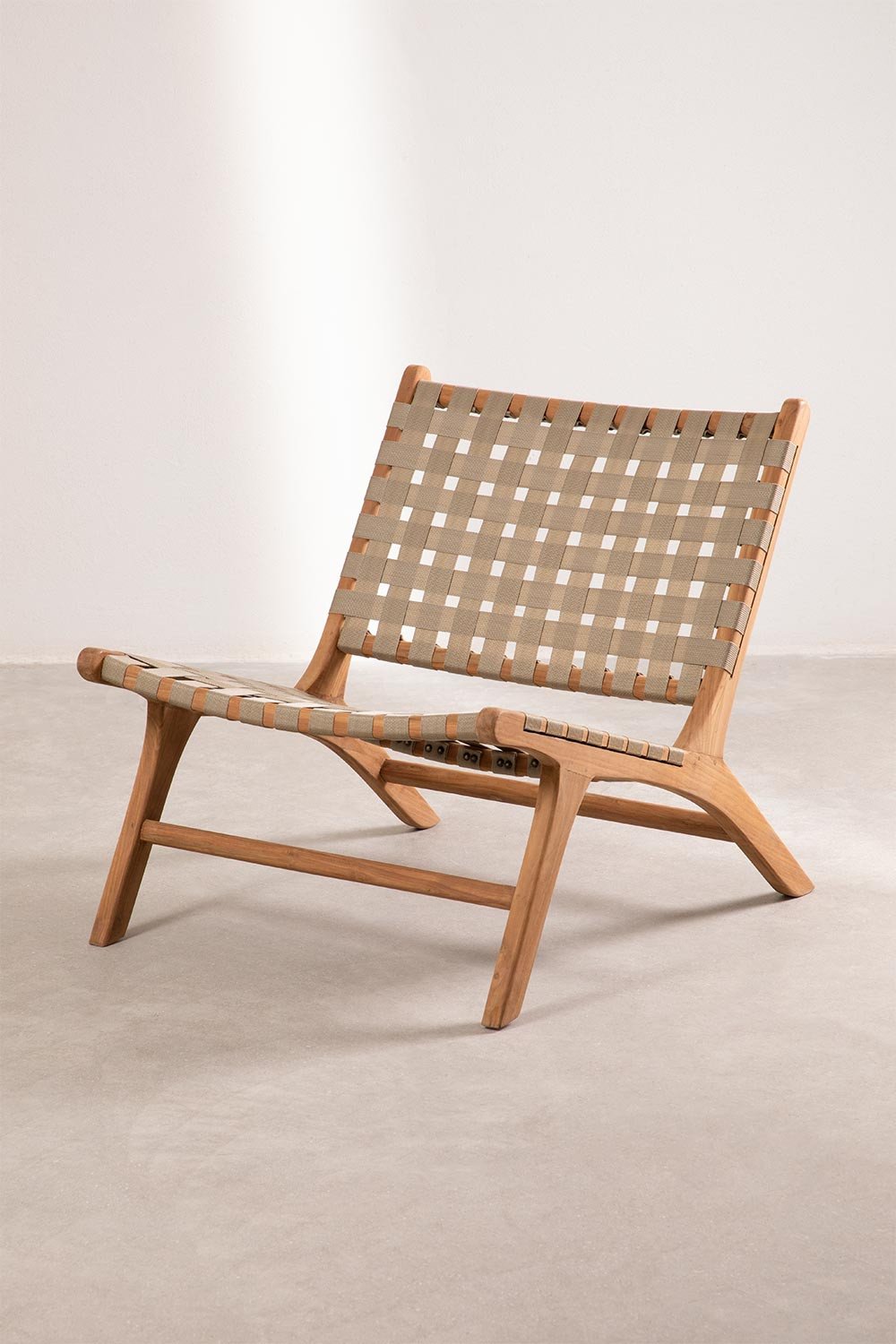 Diama Style Teak Wood Garden Armchair, gallery image 2