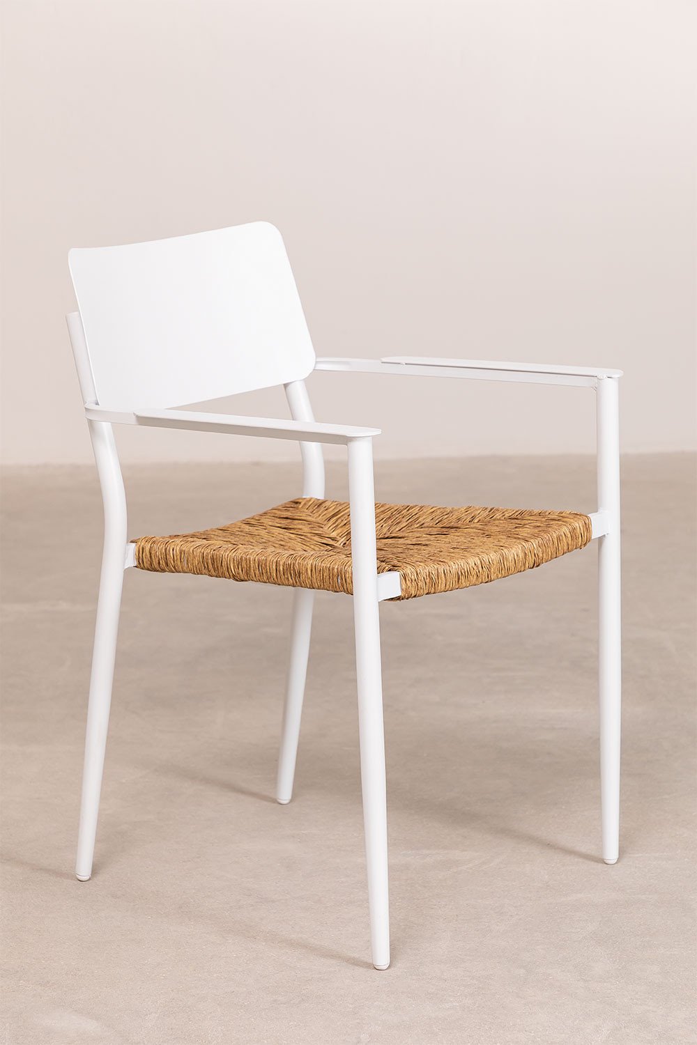 Pack 2 Stackable Aluminium Garden Chairs Amadeu SKLUM