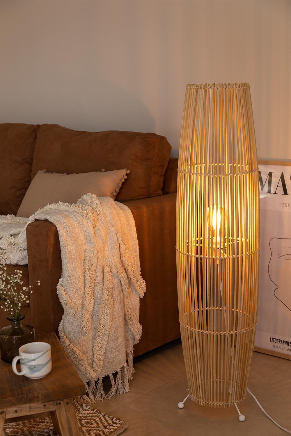 Bamboo Floor Lamp Khumo, gallery image 2
