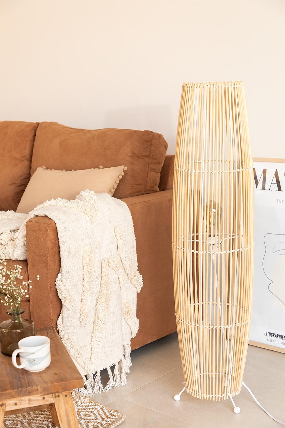 Bamboo Floor Lamp Khumo, gallery image 1