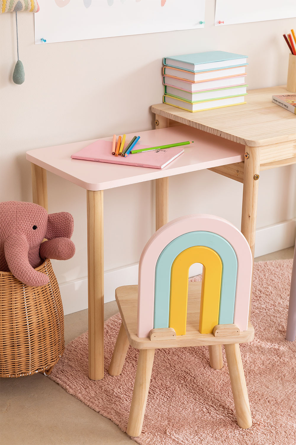 Wooden Chair Mini Rainbow Kids