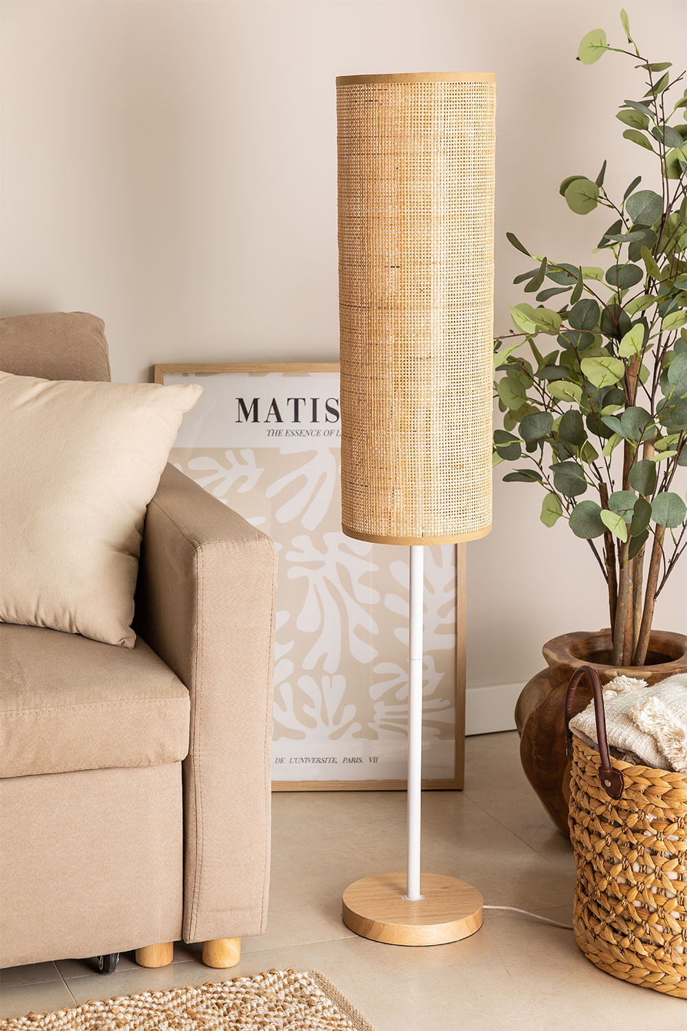 Large Rattan Floor Lamp Ytse - SKLUM