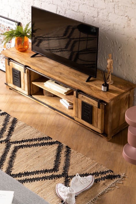 Recycled Wood TV Cabinet Uain Style